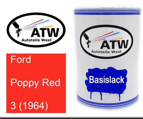 Ford, Poppy Red, 3 (1964): 500ml Lackdose, von ATW Autoteile West.